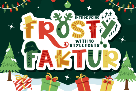 Frosty Faktur: A Joyful Christmas Display Font for Makers