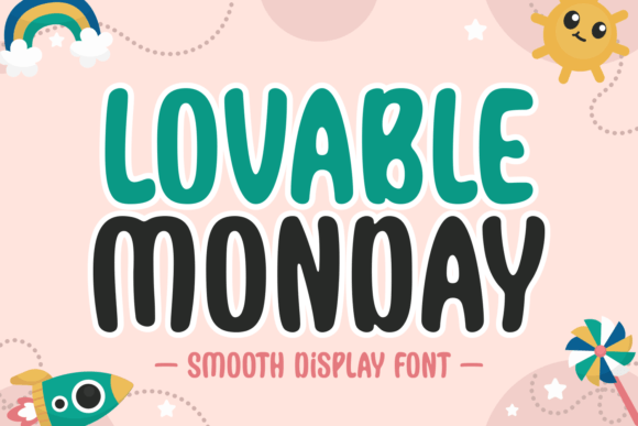 Lovable Monday Font: Playful Display Type for Handmade Brands
