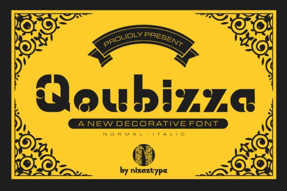 Qoubizza: A Decorative Typeface That Elevates Handmade Design