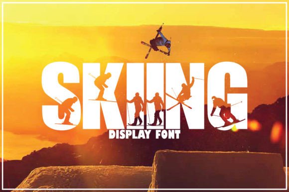 Skiing: A Display Font with Light, Joyful Rhythm