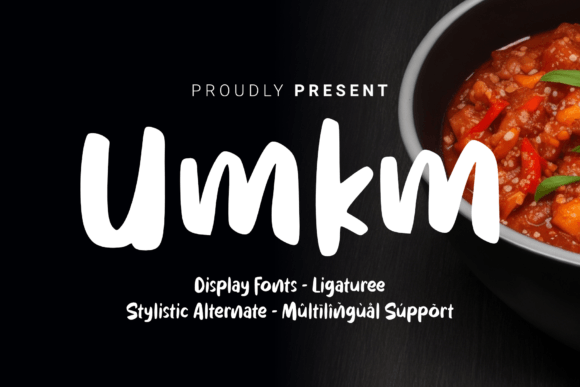 Umkm Font: A Handcrafted Display Typeface for Makers